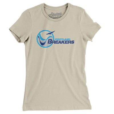 Portland Breakers Football Women's T-Shirt-Soft Cream-Allegiant Goods Co. Vintage Sports Apparel