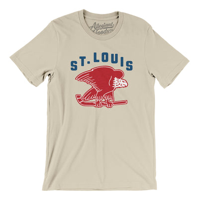 St. Louis Eagles Hockey Men/Unisex T-Shirt-Soft Cream-Allegiant Goods Co. Vintage Sports Apparel