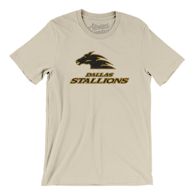 Dallas Stallions Roller Hockey Men/Unisex T-Shirt-Soft Cream-Allegiant Goods Co. Vintage Sports Apparel