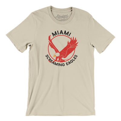 Miami Screaming Eagles Hockey Men/Unisex T-Shirt-Soft Cream-Allegiant Goods Co. Vintage Sports Apparel