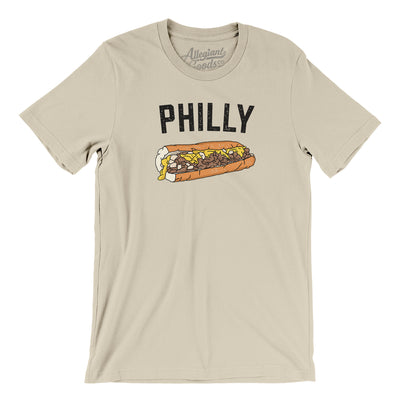 Philly Cheesesteak Men/Unisex T-Shirt-Soft Cream-Allegiant Goods Co. Vintage Sports Apparel