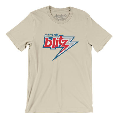 Chicago Blitz Football Men/Unisex T-Shirt-Soft Cream-Allegiant Goods Co. Vintage Sports Apparel