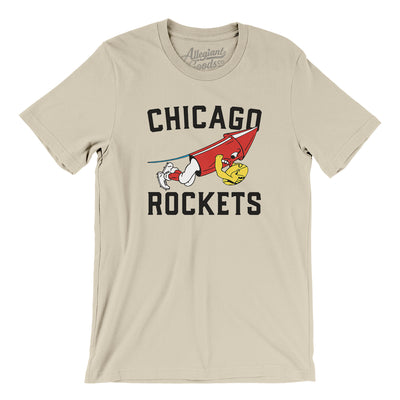 Chicago Rockets Football Men/Unisex T-Shirt-Soft Cream-Allegiant Goods Co. Vintage Sports Apparel