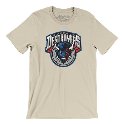 Buffalo Destroyers Arena Football Men/Unisex T-Shirt-Soft Cream-Allegiant Goods Co. Vintage Sports Apparel
