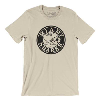 Miami Sharks Soccer Men/Unisex T-Shirt-Soft Cream-Allegiant Goods Co. Vintage Sports Apparel