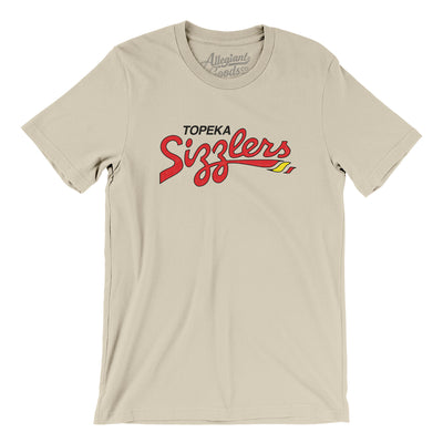 Topeka Sizzlers Basketball Men/Unisex T-Shirt-Soft Cream-Allegiant Goods Co. Vintage Sports Apparel