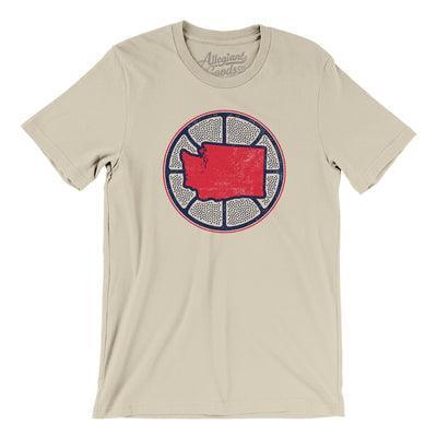 Washington Basketball Men/Unisex T-Shirt-Soft Cream-Allegiant Goods Co. Vintage Sports Apparel