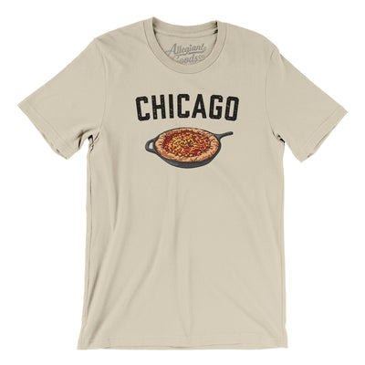 Chicago Style Deep Dish Pizza Men/Unisex T-Shirt-Soft Cream-Allegiant Goods Co. Vintage Sports Apparel