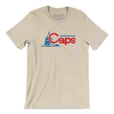 Washington Caps Defunct Basketball Men/Unisex T-Shirt-Soft Cream-Allegiant Goods Co. Vintage Sports Apparel