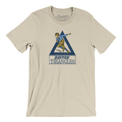 Dayton Triangles Football Men/Unisex T-Shirt-Soft Cream-Allegiant Goods Co. Vintage Sports Apparel