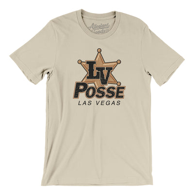 Las Vegas Posse Football Men/Unisex T-Shirt-Soft Cream-Allegiant Goods Co. Vintage Sports Apparel