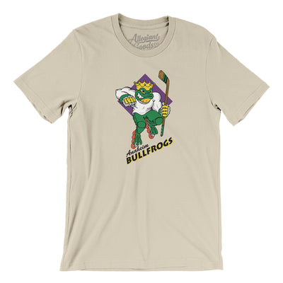Anaheim Bullfrogs Roller Hockey Men/Unisex T-Shirt-Soft Cream-Allegiant Goods Co. Vintage Sports Apparel