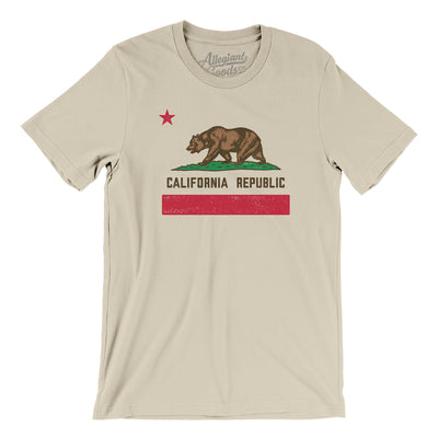 California State Flag Men/Unisex T-Shirt-Soft Cream-Allegiant Goods Co. Vintage Sports Apparel
