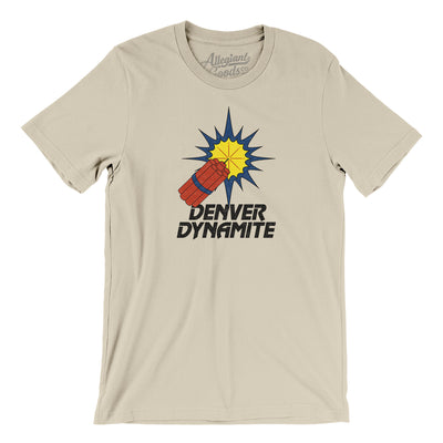 Denver Dynamite Arena Football Men/Unisex T-Shirt-Soft Cream-Allegiant Goods Co. Vintage Sports Apparel