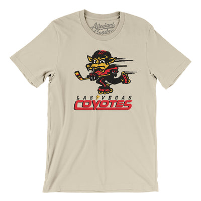 Las Vegas Coyotes Roller Hockey Men/Unisex T-Shirt-Soft Cream-Allegiant Goods Co. Vintage Sports Apparel