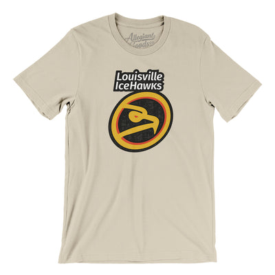 Louisville IceHawks Hockey Men/Unisex T-Shirt-Soft Cream-Allegiant Goods Co. Vintage Sports Apparel