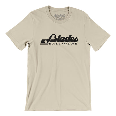 Baltimore Blades Hockey Men/Unisex T-Shirt-Soft Cream-Allegiant Goods Co. Vintage Sports Apparel