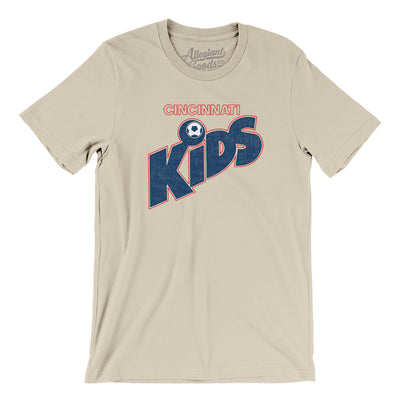 Cincinnati Kids Soccer Men/Unisex T-Shirt-Soft Cream-Allegiant Goods Co. Vintage Sports Apparel