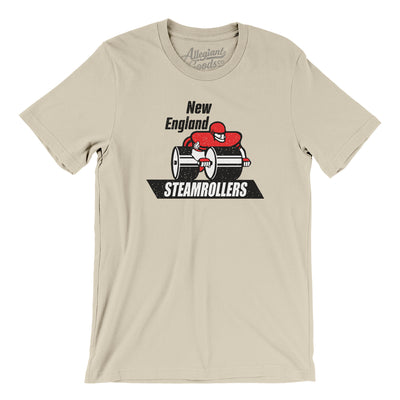 New England Steamrollers Football Men/Unisex T-Shirt-Soft Cream-Allegiant Goods Co. Vintage Sports Apparel