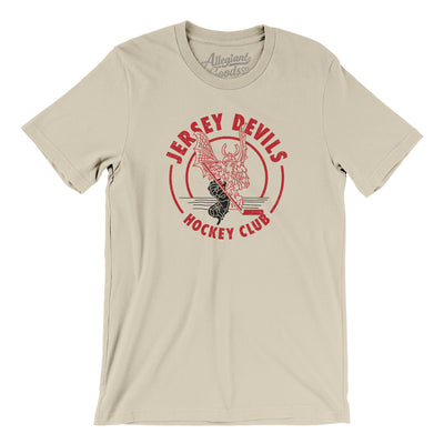 Jersey Devils Hockey Men/Unisex T-Shirt-Soft Cream-Allegiant Goods Co. Vintage Sports Apparel