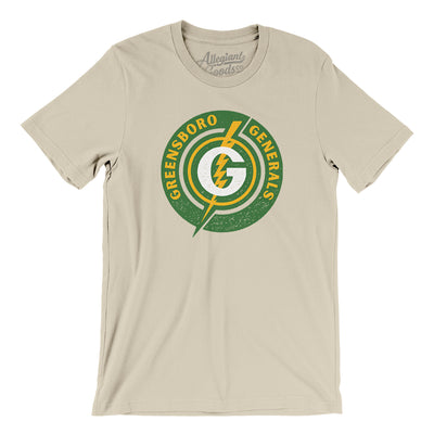 Greensboro Generals Hockey Men/Unisex T-Shirt-Soft Cream-Allegiant Goods Co. Vintage Sports Apparel
