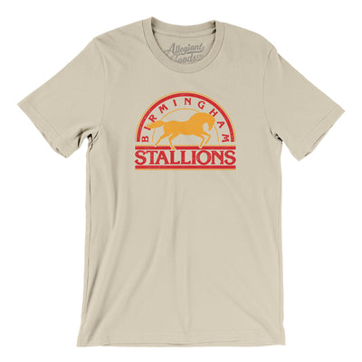 Birmingham Stallions Football Men/Unisex T-Shirt-Soft Cream-Allegiant Goods Co. Vintage Sports Apparel