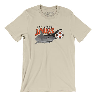 San Diego Jaws Soccer Men/Unisex T-Shirt-Allegiant Goods Co. Vintage Sports Apparel