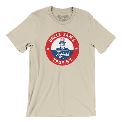 Troy Uncle Sam's Trojans Hockey Men/Unisex T-Shirt-Soft Cream-Allegiant Goods Co. Vintage Sports Apparel