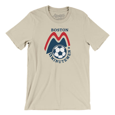 Boston Minutemen Soccer Men/Unisex T-Shirt-Soft Cream-Allegiant Goods Co. Vintage Sports Apparel