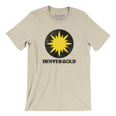 Denver Gold Football Men/Unisex T-Shirt-Soft Cream-Allegiant Goods Co. Vintage Sports Apparel