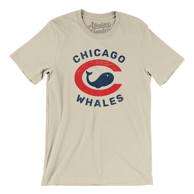 Chicago Whales Baseball Men/Unisex T-Shirt-Soft Cream-Allegiant Goods Co. Vintage Sports Apparel