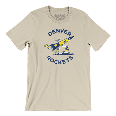Denver Rockets Basketball Men/Unisex T-Shirt-Soft Cream-Allegiant Goods Co. Vintage Sports Apparel