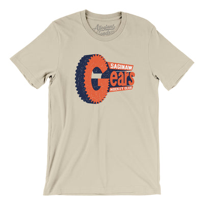 Saginaw Gears Hockey Men/Unisex T-Shirt-Soft Cream-Allegiant Goods Co. Vintage Sports Apparel