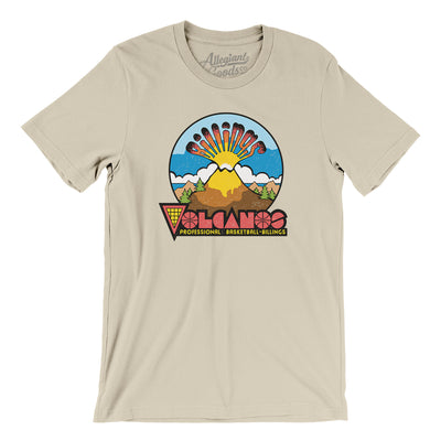 BIllings Volcanos Basketball Men/Unisex T-Shirt-Soft Cream-Allegiant Goods Co. Vintage Sports Apparel