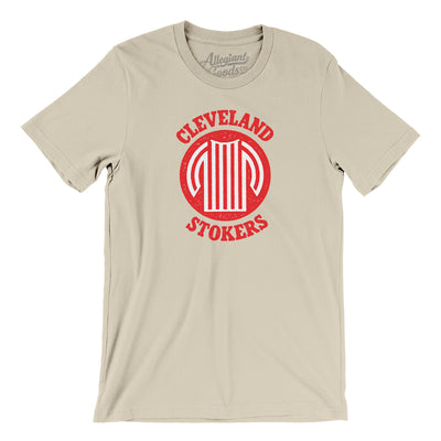 Cleveland Stokers Soccer Men/Unisex T-Shirt-Soft Cream-Allegiant Goods Co. Vintage Sports Apparel