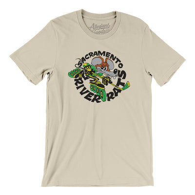 Sacramento River Rats Roller Hockey Men/Unisex T-Shirt-Soft Cream-Allegiant Goods Co. Vintage Sports Apparel