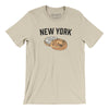 New York Bagel Men/Unisex T-Shirt-Soft Cream-Allegiant Goods Co. Vintage Sports Apparel