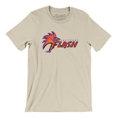 Las Vegas Flash Roller Hockey Men/Unisex T-Shirt-Soft Cream-Allegiant Goods Co. Vintage Sports Apparel