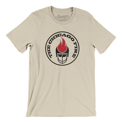 Chicago Fire Football Men/Unisex T-Shirt-Soft Cream-Allegiant Goods Co. Vintage Sports Apparel