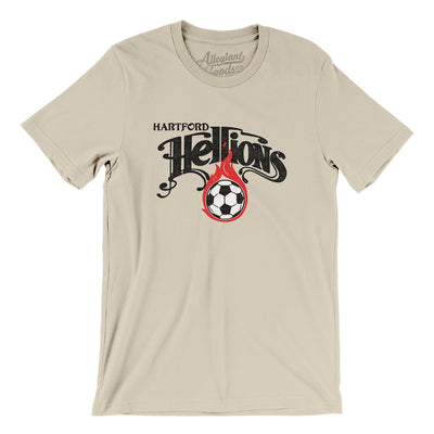 Hartford Hellions Soccer Men/Unisex T-Shirt-Soft Cream-Allegiant Goods Co. Vintage Sports Apparel