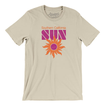 Southern California Sun Football Men/Unisex T-Shirt-Soft Cream-Allegiant Goods Co. Vintage Sports Apparel