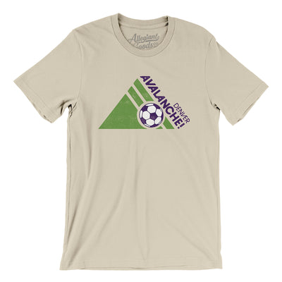 Denver Avalanche Soccer Men/Unisex T-Shirt-Soft Cream-Allegiant Goods Co. Vintage Sports Apparel