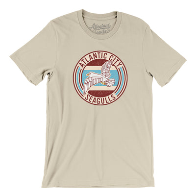 Atlantic City Seagulls Hockey Men/Unisex T-Shirt-Soft Cream-Allegiant Goods Co. Vintage Sports Apparel