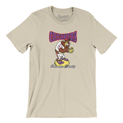 Sonoma County Crushers Baseball Men/Unisex T-Shirt-Soft Cream-Allegiant Goods Co. Vintage Sports Apparel