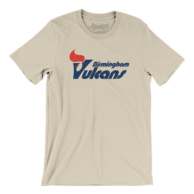 Birmingham Vulcans Football Men/Unisex T-Shirt-Soft Cream-Allegiant Goods Co. Vintage Sports Apparel