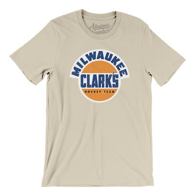 Milwaukee Clarks Hockey Men/Unisex T-Shirt-Soft Cream-Allegiant Goods Co. Vintage Sports Apparel