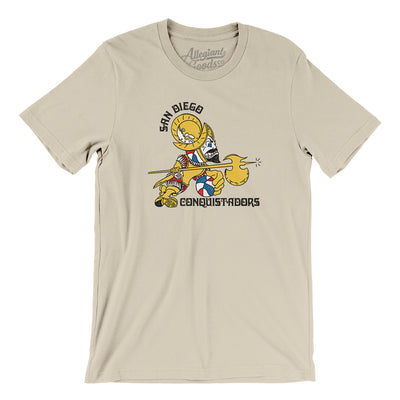 San Diego Conquistadors Basketball Men/Unisex T-Shirt-Soft Cream-Allegiant Goods Co. Vintage Sports Apparel