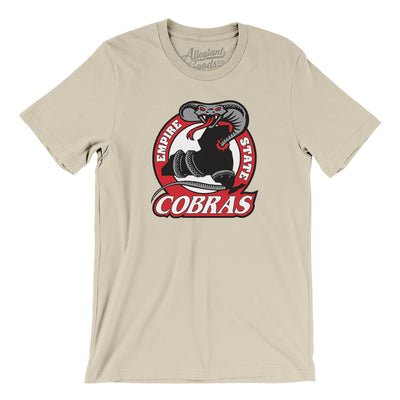 Empire State Cobras Roller Hockey Men/Unisex T-Shirt-Soft Cream-Allegiant Goods Co. Vintage Sports Apparel