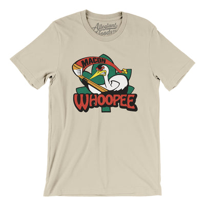 Macon Whoopee Hockey Men/Unisex T-Shirt-Soft Cream-Allegiant Goods Co. Vintage Sports Apparel