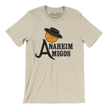Anaheim Amigos Basketball Men/Unisex T-Shirt-Soft Cream-Allegiant Goods Co. Vintage Sports Apparel